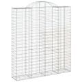 vidaXL Oblúkový gabionový kôš 5 ks 200x50x220/240cm pozinkované železo