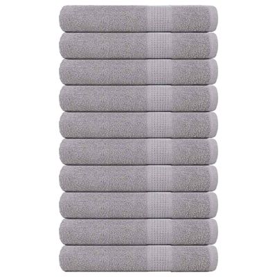 vidaXL Uteráky FROGN 10 ks sivé 100x200 cm 360 g/m²