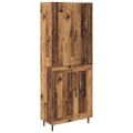 vidaXL Highboard 2 ks Staré drevo 69,5 x 34 x 180 cm Kompozitné drevo