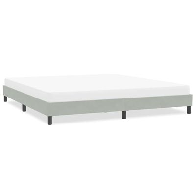 vidaXL Rám postele bez matraca Svetlosivá 200x220 cm Zamat