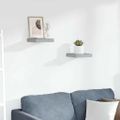 vidaXL Plávajúce nástenné police 2 ks betónovo-sivé 23x23,5x3,8 cm MDF