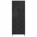 vidaXL Sada skríň 2 ks 66 x 34,5 x 90 cm Kompozitné drevo Čierna