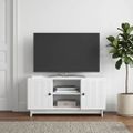 vidaXL TV skrinka 102 x 34,5 x 50 cm Biela Kompozitné drevo