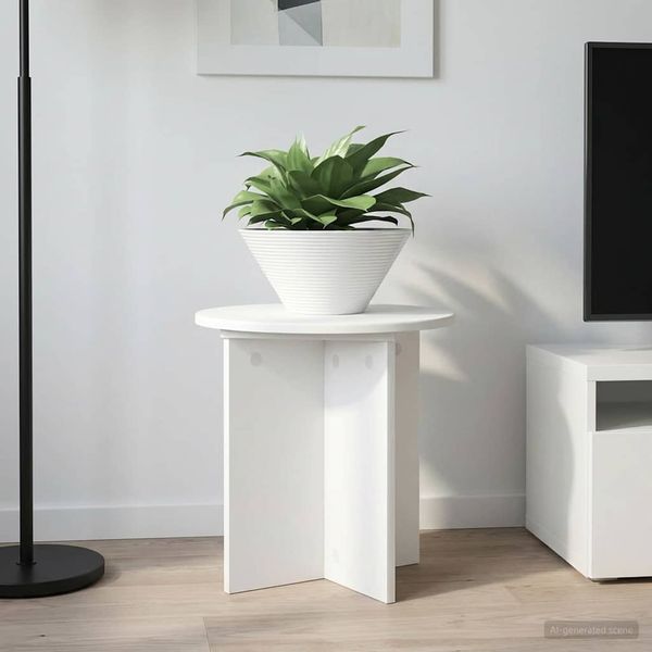 vidaXL Stojan na rastliny 2 pcs Biela Ø40 x 40 cm Kompozitné drevo
