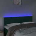 vidaXL Čelo postele s LED tmavozelené 144x5x78/88 cm zamat