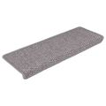 vidaXL Samolepiace nášľapy na schody Sisal 30 ks 65x21x4 cm strieborné