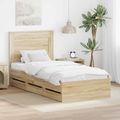 vidaXL Rám postele Sonoma dub 75 x 190 cm Inžinierske drevo