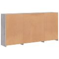 vidaXL Komoda s LED svetlami sivá sonoma 202x37x100 cm