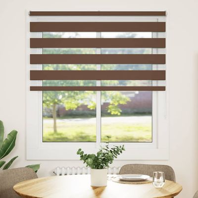 vidaXL Zebra roleta hnedá 130x150 cm šírka látky 125,9cm polyester