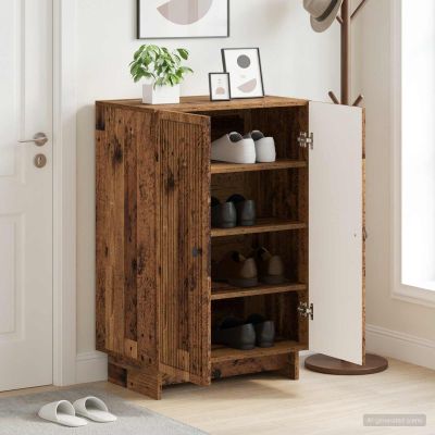 vidaXL Skriňa na topánky EDE 59,5 x 39,5 x 90 cm Kompozitné drevo