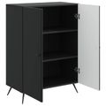 vidaXL Servírovacia skriňa Čierna 66 x 34,5 x 90 cm Kompozitné drevo