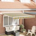 vidaXL Sklopná markíza Viacfarebný 350 x 250 cm Polyester a hliník