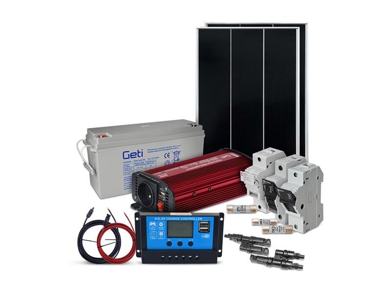 Solárny ostrovný set SOLARFAM 200Wp, 12V, batéria 150Ah, menič 230VAC 600W