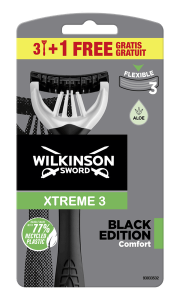 7008722W Wilkinson Xtreme 3 Black Edition holiaci strojček (3+1 ks)