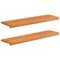 vidaXL Parapety 2 ks Svetlohnedá 90 x 30 x 2 cm Masívne bukové drevo