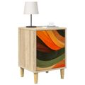 vidaXL Nočný stolík BONN 2 ks Dub sonoma 36 x 33 x 50 cm