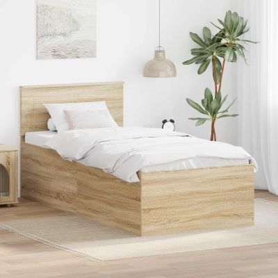 vidaXL Rám postele Sonoma dub 75 x 190 cm Kompozitné drevo