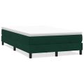 vidaXL Posteľný rám boxsping bez matracom tmavozelený 120x210 cm zamat