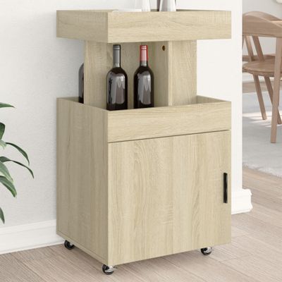 vidaXL Barový vozík dub sonoma 50x41x89 cm kompozitné drevo