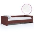 vidaXL Pohovka s matracom a USB fialová látková 90x200 cm