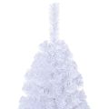 vidaXL Umelý vianočný stromček s hustým ihličím, biely 240 cm, PVC