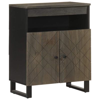 vidaXL Komoda 60x33x75 cm čierna masívne mangovníkové drevo