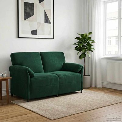 vidaXL 2-miestna pohovka Tmavozelená 158 x 83 x 95 cm Zamat