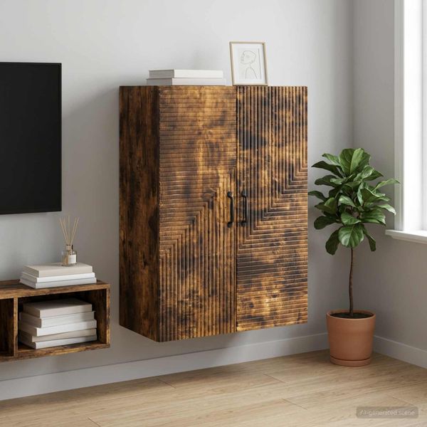 vidaXL Nástenná skrinka Dymový dub 66 x 34,5 x 90 cm Kompozitné drevo