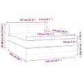vidaXL Posteľný rám boxspring s matracom krémový 140x200 cm látka