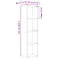 vidaXL skrinka na knihy/TV skrinka Staré drevo 36x30x143cm Drevo
