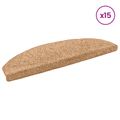 vidaXL Samolepiace schodové rohože 15 ks 80 x 24,5 x 3,5 cm Béžová