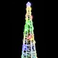 vidaXL Vianočný stromček 3 ks 90 LED Viacfarebný 20 x 20 x 80 cm Akryl