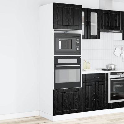 vidaXL Skrinka na rúru PORTO Čierny dub 60 x 57 x 207 cm