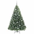 vidaXL Umelý vianočný stromček s 300 LED-i Zelená 180 cm PE a PVC