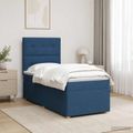 vidaXL Posteľ boxspring s matracom Modrá 80 x 200 cm Látka