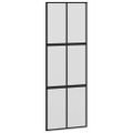 vidaXL Posuvné dvere s kovaním čierne 90x205 cm tvrdené sklo