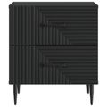 vidaXL Nočný stolík Čierna 43 x 34,5 x 47,5 cm Kompozitné drevo