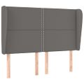 vidaXL Čelo postele so záhybmi sivé 147x23x118/128 cm umelá koža