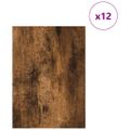 vidaXL Dekoračné panely 12 ks Dymový dub 15 x 21 x 0,27 cm