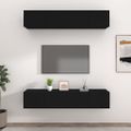 vidaXL TV skrinky 4 ks čierne 80x30x30 cm spracované drevo
