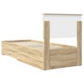 vidaXL Rám postele Sonoma dub a striebro 75 x 190 cm Kompozitné drevo