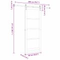 vidaXL Posuvné dvere Prírodná 86 x 211 cm