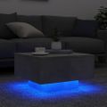 vidaXL Konferenčný stolík s LED svetlami betónovo sivý 55x55x31 cm