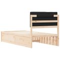vidaXL Rám postele s čalúneným čelom Čierna 90 x 200 cm