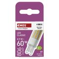 LED žiarovka Classic JC / G9 / 4,9 W (60W) / 806 lm / Neutrálna biela