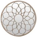 vidaXL Záhradné zrkadlo pieskové 60x3 cm okrúhle exteriérové železo