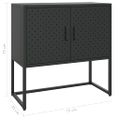 vidaXL Komoda čierna 75x35x75 cm oceľová