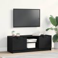 vidaXL TV skrinka 102 x 32 x 35.5 cm Čierny dub Kompozitné drevo