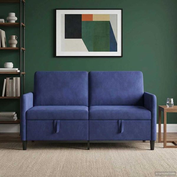 vidaXL Sofa s úložným priestorom Policajná modrá 152 x 78 x 87 cm