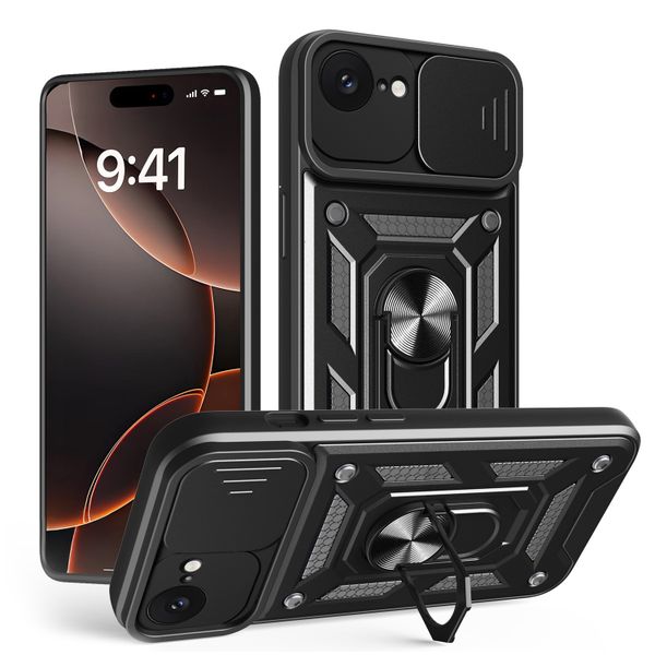 Puzdro Defender Slide pre iPhone 16e / 17e čierne